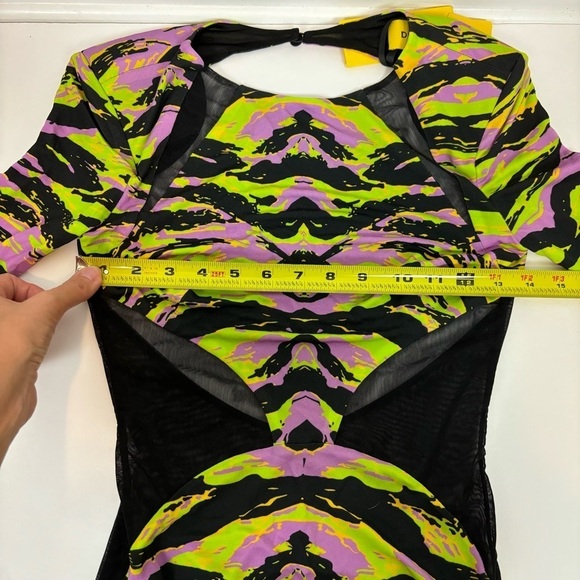 DUNDAS Vega Dress Short in Camo Tiger Size 36 - Picture 12 of 14